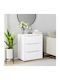 Bedroom Chest of Drawers Wooden White 60x40x73 cm