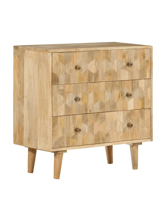 Wooden Brown Bedroom Chest of Drawers 70x35x70cm