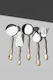 SteweHome Set Of 5 Gray Stainless Steel Serving Utensils