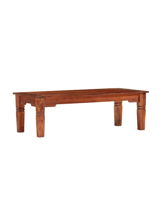 Rectangular Central Coffee Table Solid Acacia Wood 110x50x35 cm