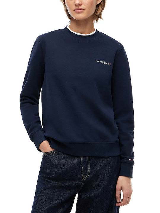 Tommy Hilfiger Essential Logo Φούτερ Μπλε
