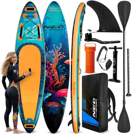 NEO Sport Aquasurf Φουσκωτή Σανίδα SUP με Μήκος 3.2m Μπλε