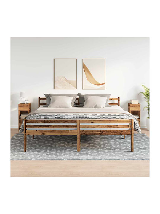 Wooden Brown Bedside Tables 2 Pieces 25x31x66cm