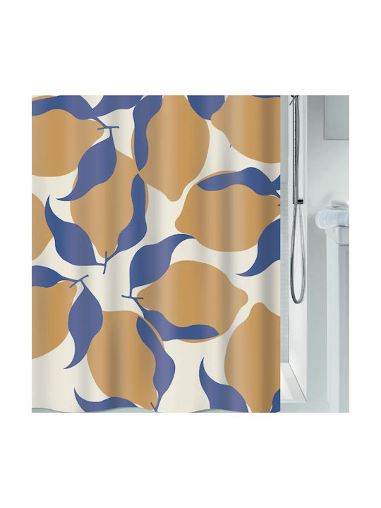 Spirella Mara Fabric Shower Curtain 180x200cm Yellow