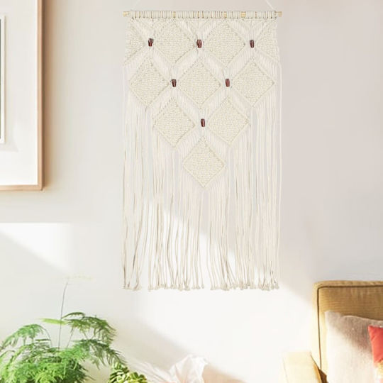 vidaXL Macrame Wanddekoration 80x40cm