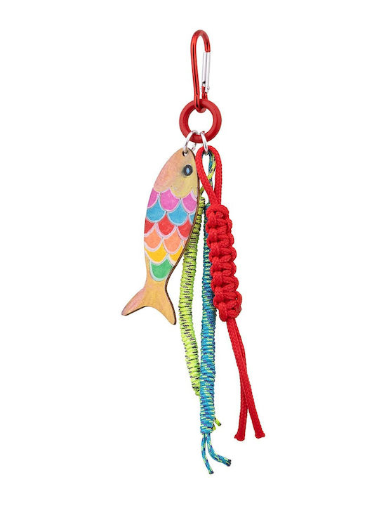 Keychain Bag Charm Unisex Large Painted Fish Acrylic Colors