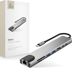 Tech-Protect HUB USB-C Docking Station με HDMI 4K PD Ethernet Tech-Protect HUB USB-C Docking Station με HDMI 4K PD Ethernet
