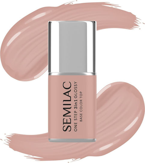 Semilac One Step Glänzender Gel Nagellack S210 Französisches Beiges 7ml