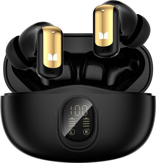 Monster N-Lite 217 In-ear Bluetooth Handsfree Ακουστικά με Αντοχή στον Ιδρώτα και Θήκη Φόρτισης Μαύρα