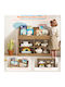Wooden Wall Bookcase Multicolour 80x34x90cm