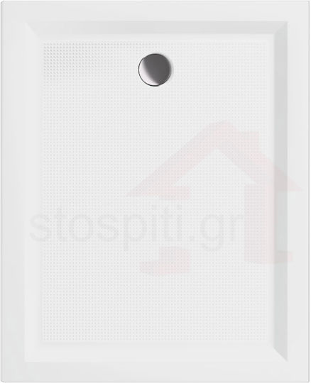 Sanitec Flat Classic Acrylic Shower 140x80cm White