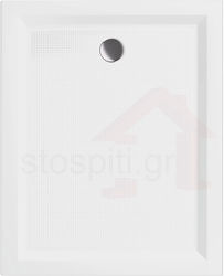 Sanitec Flat Classic Acrilică Duș 120x80cm Albă