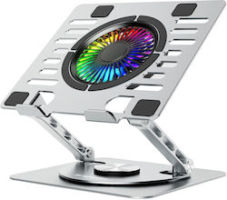 Wozinsky WDCX-X16-AS Laptop-Stand Für Laptop Bis 16" Mit 1 Lüfter Und Beleuchtetem Silber