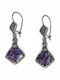 Silver Dangle Earrings with Stones
