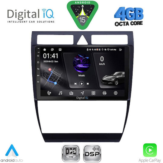 Digital IQ Car Audio System for Audi A6 1998-2005 Bluetooth USB WiFi GPS Apple CarPlay Android Auto with 9" Touch Screen