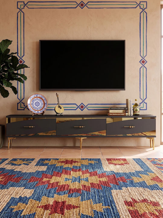 Gray TV Stand L180xD30xH41cm