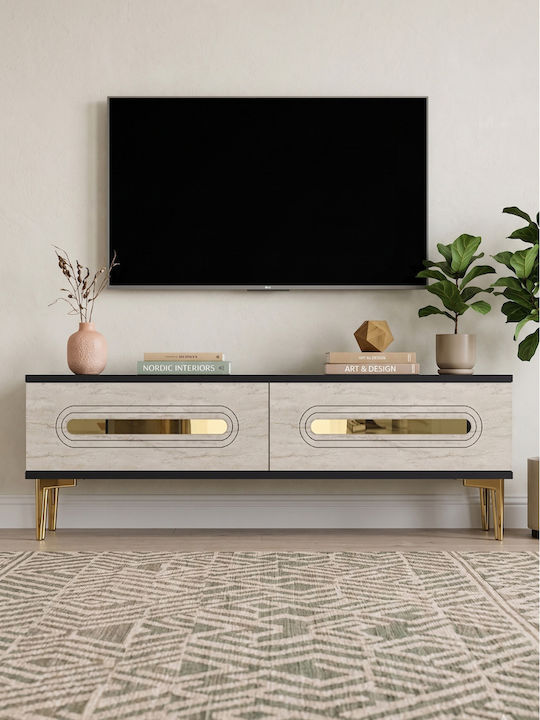 Έπιπλο Τηλεόρασης Γκρι Μ120xΠ30xΥ41cm