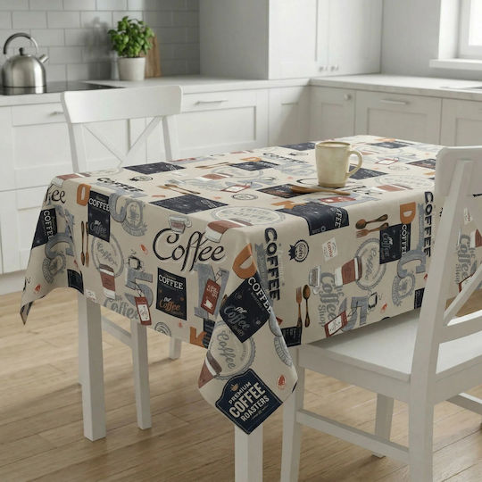 Τραπεζομάντηλο Αλέκιαστο Coffee 140x180εκ.