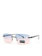 Riverio Unisex Sonnenbrillen mit Hellblauem Metallrahmen und Hellblauen Verlaufsfarbe Gläsern RV-8039-4