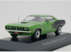1971 Plymouth Hemi Cuda Scara 1:43 Model Static Metalic Verde Negru