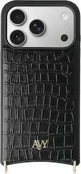 AVY AVY Leder Rückseitencover mit Nackenriemen Schwarz für iPhone 17 Pro AVY AVY Leder Rückseitencover mit Nackenriemen Schwarz für iPhone 17 Pro