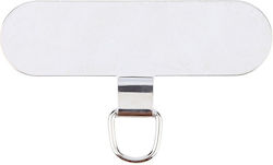 Metallic Silver Lanyard Tag