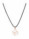 Very Gavello Geometric Necklace In 9 K Rose Gold Black
