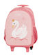 Polo Junior Fizz Σχολική Τσάντα Τρόλεϊ Νηπιαγωγείου Swan με Θήκη για Παγούρι 12lt 2026