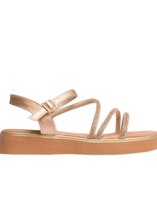 Women's Flat Sandals Rose Gold