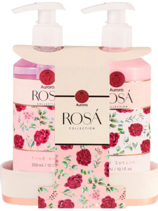 Aurora Natural Rosa Set Îngrijire pentru Curățare Corp 2 Bucăți