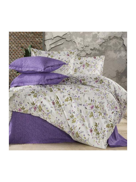 MayHome Set Bed Sheets Single 160x240cm Floral 3 Pieces