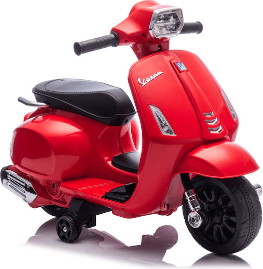 Motocicletă Pentru Copii Vespa Licențiată Electrică 6 Volți Roșie