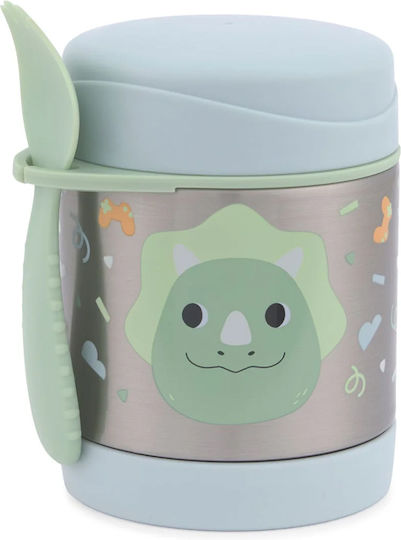 Skip Hop Stainless Steel Kids Dinner Set Dinosaurs 0.325 Litre Green