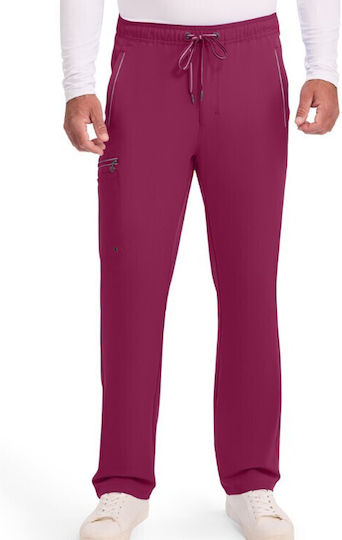 Healing Hands Noah Male Medical Pants Burgundy