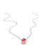 Colier October Moon cu Turmalină și Cristal Roz Choker din aliaj placat cu aur roz Design Lună cu placare roz