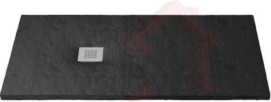 Sanitec Flat Stone Karisto Acryl Duschen 170x90cm Graues