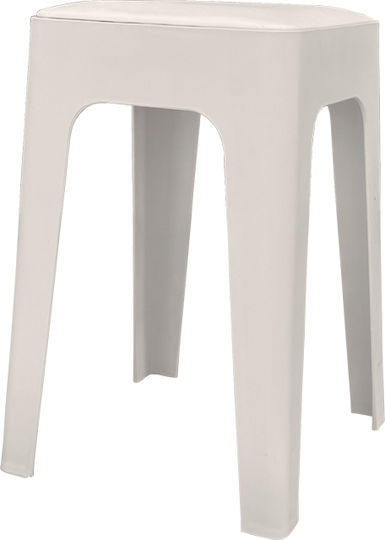 Garden Stool Outdoor Polypropylene 685700 with Beige Cushion 28x28x47cm