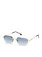 Lozza Unisex Sunglasses With Rose Gold Frame And Light Blue Gradient Lens SL2459 0300