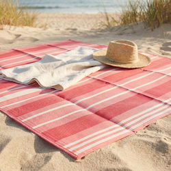 Plastic Beach Mat 150x180 Sand & Stone Pink 150x180