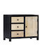 Wooden Sideboard with Drawers Gray 75x35x60cm