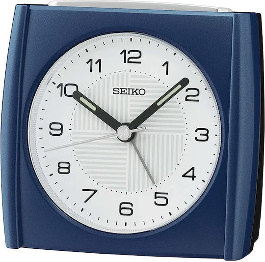 Seiko Silent Tabletop Clock with Indicators with Alarm Clock QHE205L