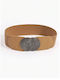 Wide Elastic Women's Brown Belt