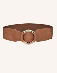 Markadoro Wide Elastic Women's Brown Belt