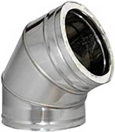 45° Corner Double Wall Stainless Steel Inox Chimney Pipe Diameter 200-250