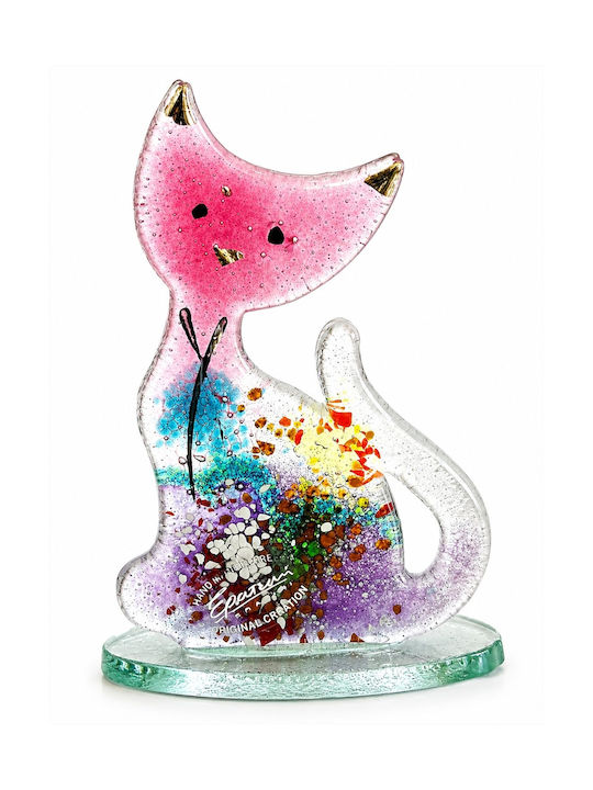 La Belle Maison Decorative Cat Figure Made of Glass D2046 9x5.5x14cm