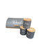 Set of 4 General Use Food Jars with Metallic Grey Lid 36.5x25x13.3cm 4 Pieces