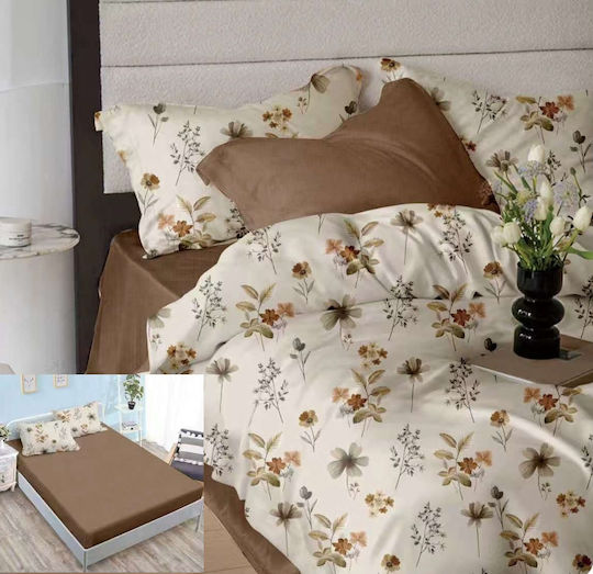 Set Huse Pentru Pilote 200x230cm Dublu Cu 4 Fețe De Pernă Și 1 Cearceaf Gri