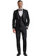 Men's Groom's Suit with Vest Black