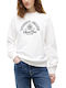 Logo Long Women's Sweatshirt White-Blue