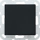 Gira Recessed Wall Switch with Frame Black